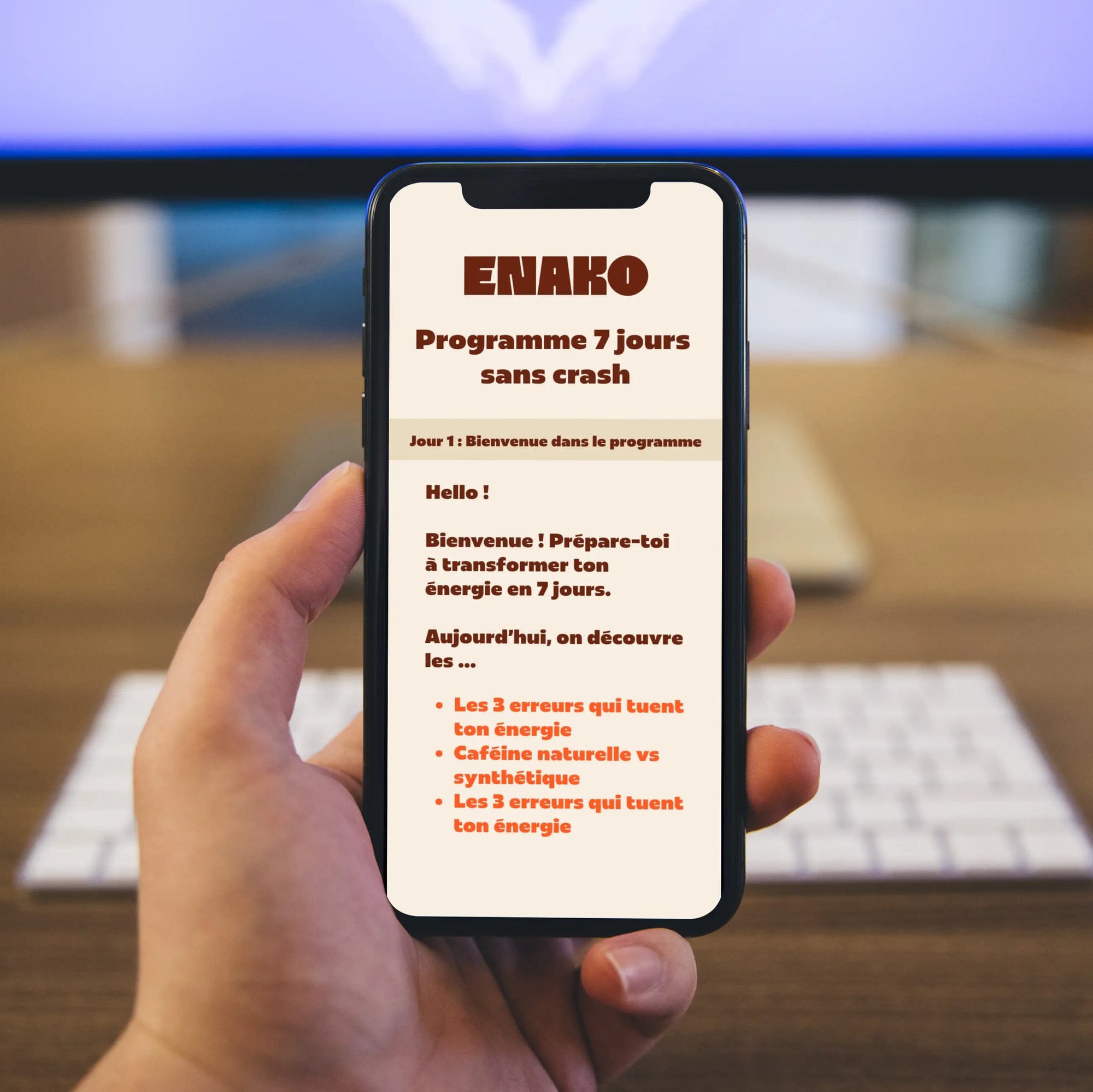 ENAKO programme 7 jours énergie sans crash caféine naturelle